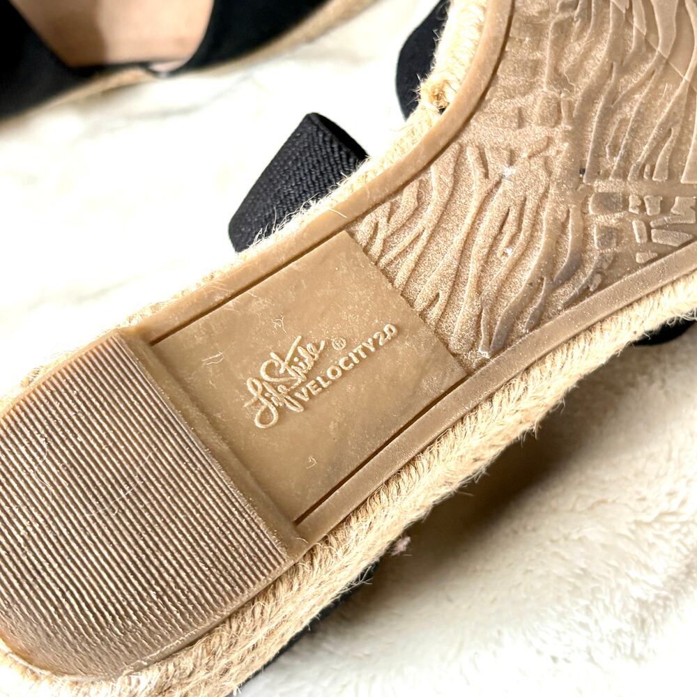 LifeStride Keaton Espadrille Wedge Heels 8.5 Black Pumps Sandals Life Stride - Picture 9 of 9